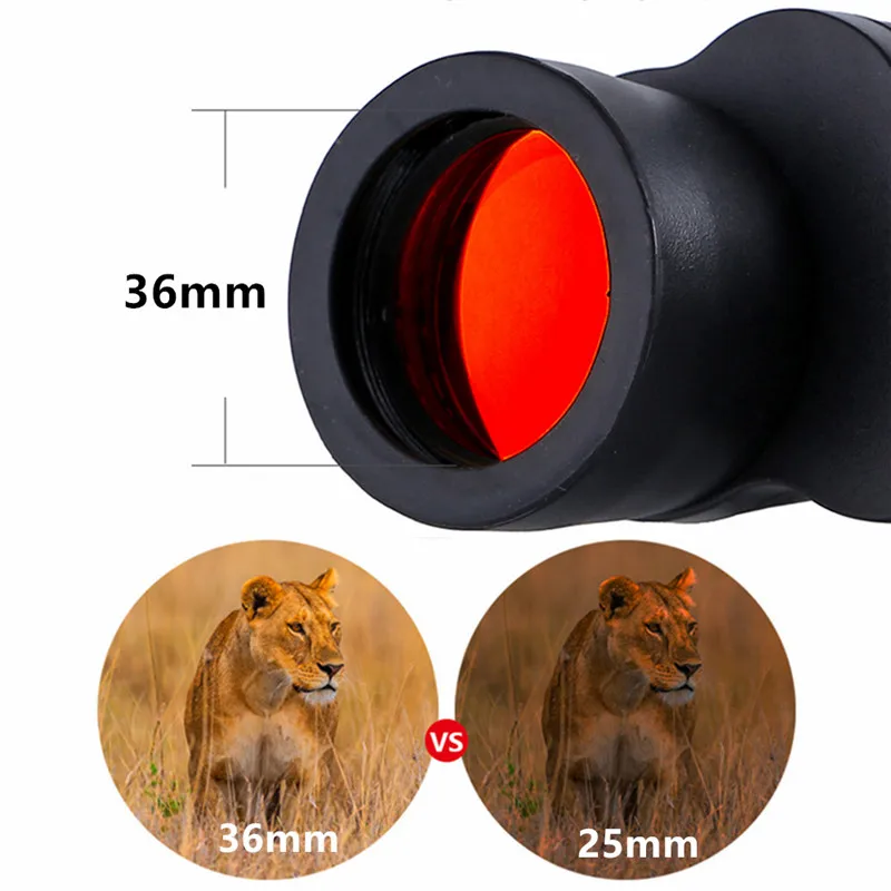 

1pc 80X80 Binoculars 8x High-definition Low-light night Vision Coordinate Ranging Double Red Film Telescope Binoculars Tool