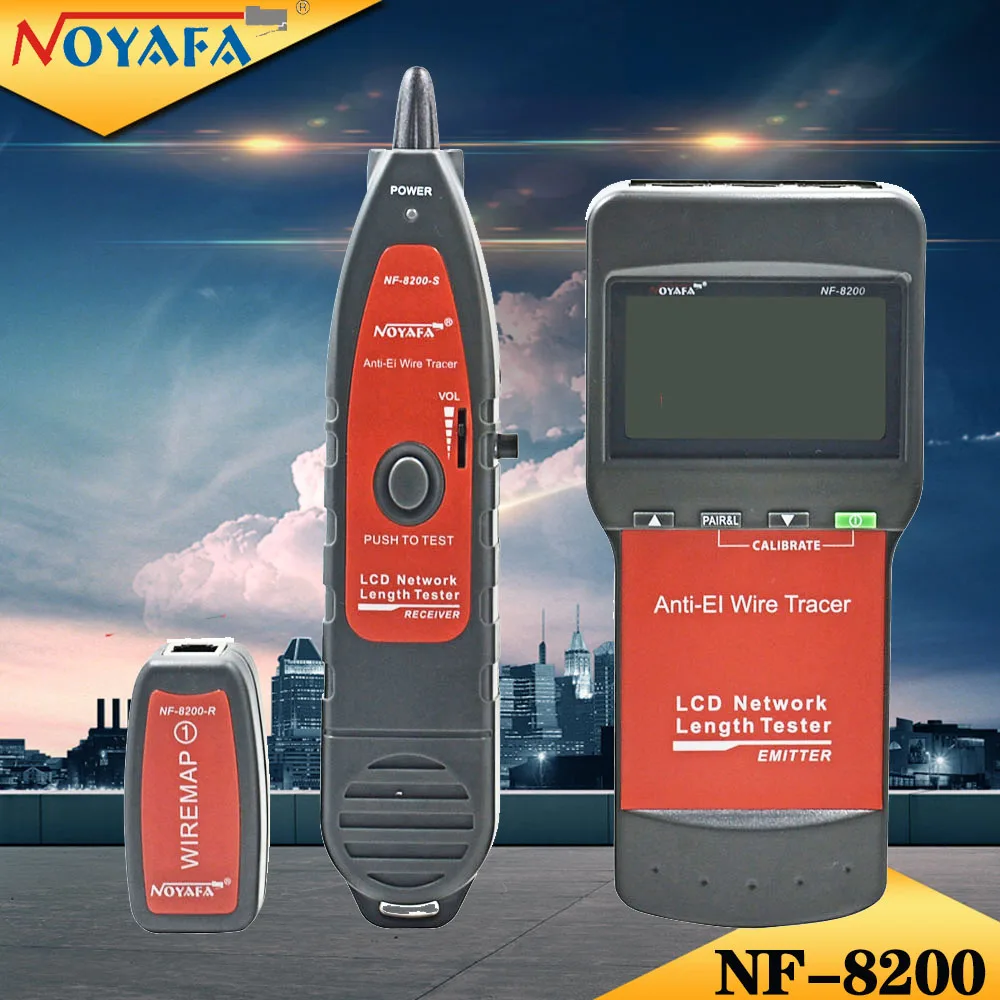 

NOYAFA NF-8200 Lan Tester RJ45 RJ11 Cable tracker Network Cable Tester With LCD Display Telephone Wire Tracker Tracer Ethernet