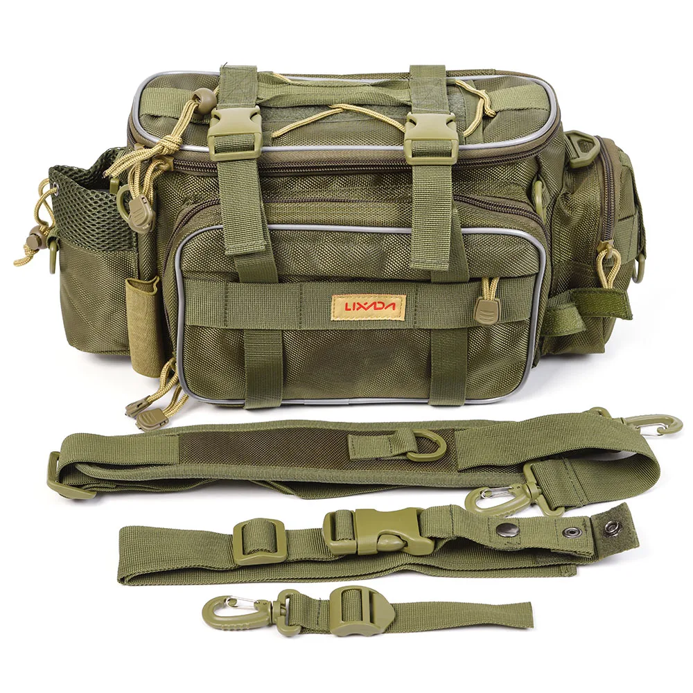 

Lixada Multifunctional Fishing Tackle Bag Water-resistant Outdoor Sports Waist Pack Fishing Lures Gear Storage Bag