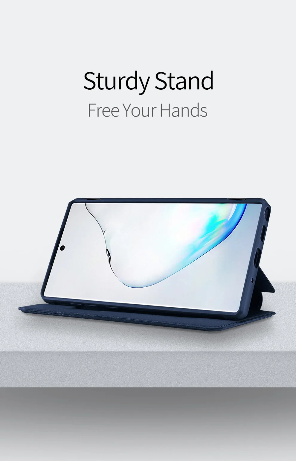 Ударопрочный силиконовый резиновый и кожаный чехол для телефона samsung Galaxy Note 10/Plus Магнитный Флип-карта 360 полный защитный чехол