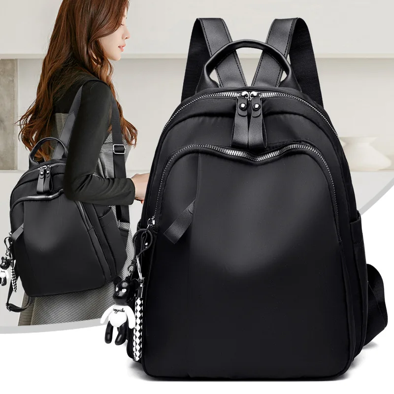 

Cross-border Oxford Cloth Backpack Female 2022 New Nylon Ms. Han Edition Of The Fashion Leisure Outdoor Backpack To Travel