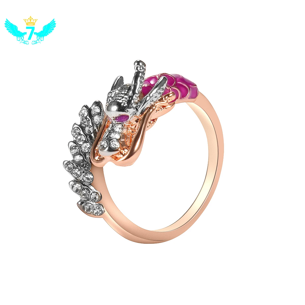 Трендовое женское кольцо с искусственными драгоценными камнями сплав