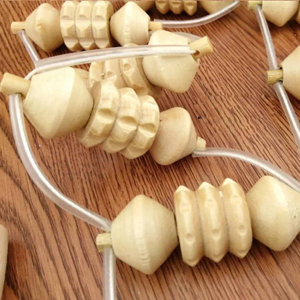 

2019 Easy To Use Back Massager Wooden Wheel Full Body Neck Back Leg Waist Roller Massage Theraputic CareDrop Shipping