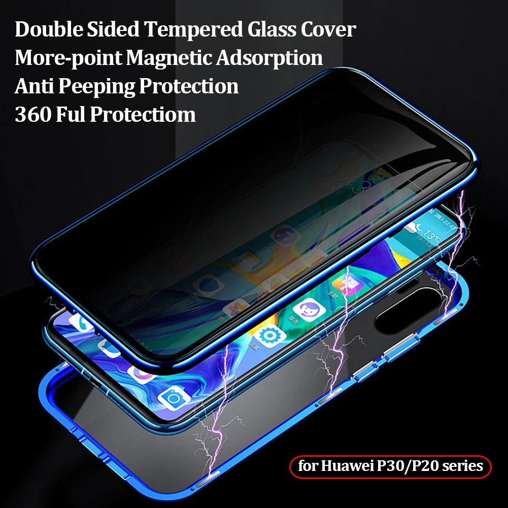 Магнитный конфиденциальности защитный чехол для huawei P30 Коврики 20 Pro