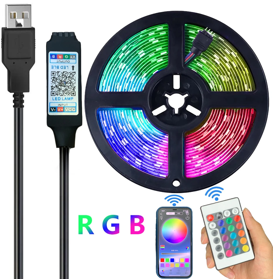 Светодиодная лента Bluetooth 2835 5050 с питанием от USB 5 в пост. Тока|Светодиодные ленты| |