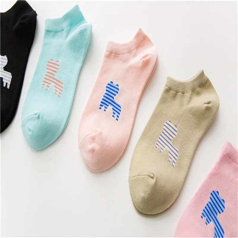 ZDL-187 Симпатичные удобные Мультяшные модные Альпака для женщин хлопок Лодыжка