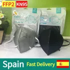KN95 маски быстрая доставка в Испанию Франции FFP2 KN95 фильтрации для лица Уход за кожей лица маски пыленепроницаемый Безопасность нетканый одноразовый FFP2Mask