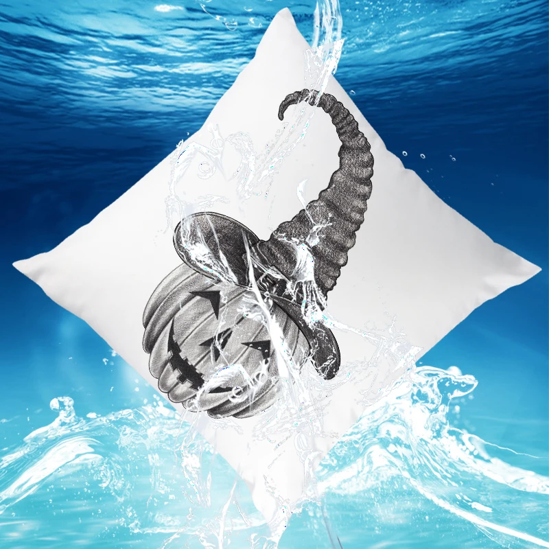 

Halloween Pumpkin Printed Waterproof Pillowcase Sofa Cushion Case Oil-proof Pillow Cover Home Cushion Cover Linen Pillow Case