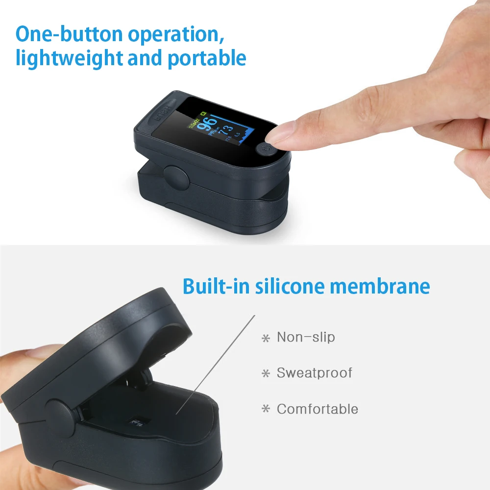 Оксиметра импа Ульс напальчника SpO2 PR монитор napalcowy сигнализации Функция