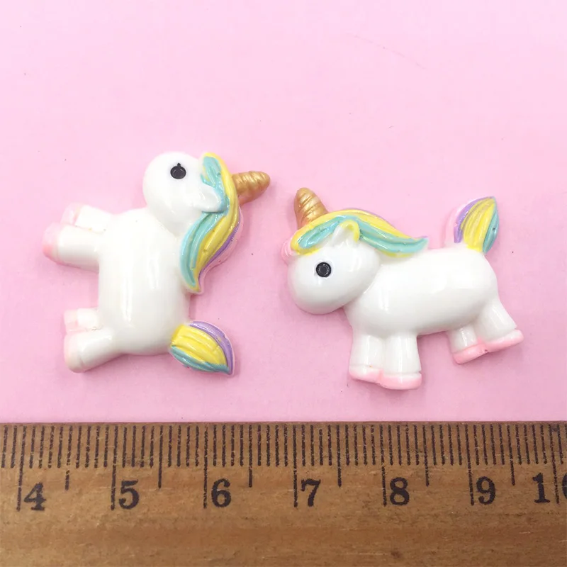 

10Pcs Flat Back Resin Rainbow Unicorn Cute Animals Resins DIY Jewelry Hair Bows Phone Accessories Resin Cabochons Decoration