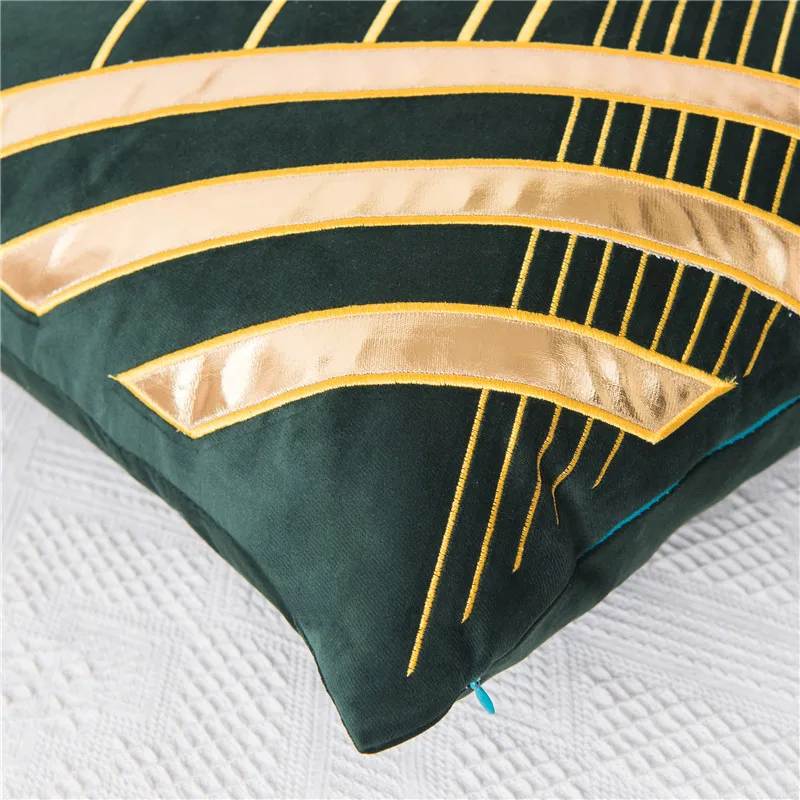 

Geometric Golden Cushion Cover 45x45 Luxury Bronzing Pillowcases Sofa Cushions Decorative Throw Pillows Home Decor Pillowcover