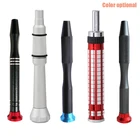 Мини-отвертка 4 мм из алюминиевого сплава с нескользящей рукояткой, магнитный держатель бит, Вращающаяся крышка, отвертка, инструменты для вождения