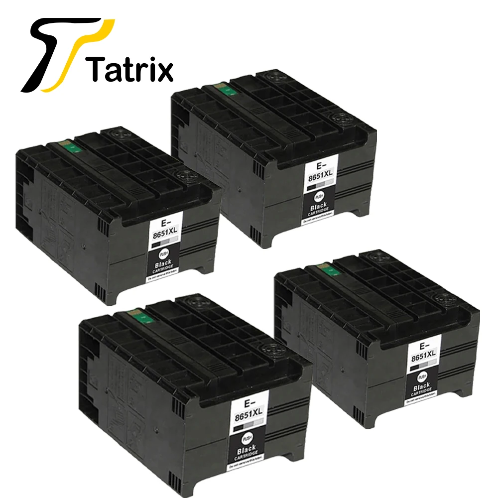 4pcs Татрикс 3 шт полные Чернила совместимые для Epson T8651 T8651XL для Epson WorkForce Pro WF-M5190DW, WF-M5190DW BAM, WF-M5690DWF WF-M5690 - Цвет: 4pcs