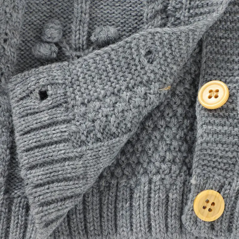 

Children Kids Sweat Autumn Baby Boy Girl Cardigan Solid Print Knitted Cotton Casual Outerwear Clothes