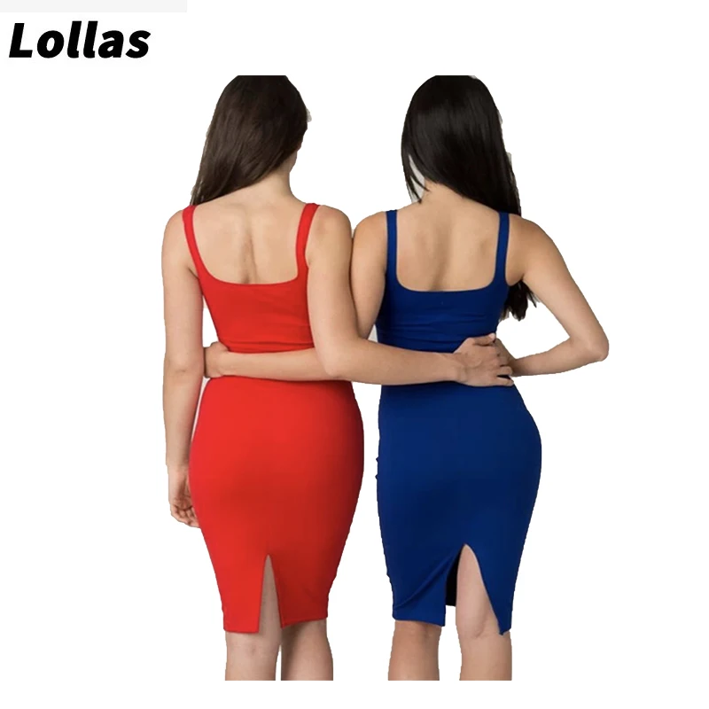 Lollas модное сексуальное платье с низким вырезом лифом для тела и бедер лямкой