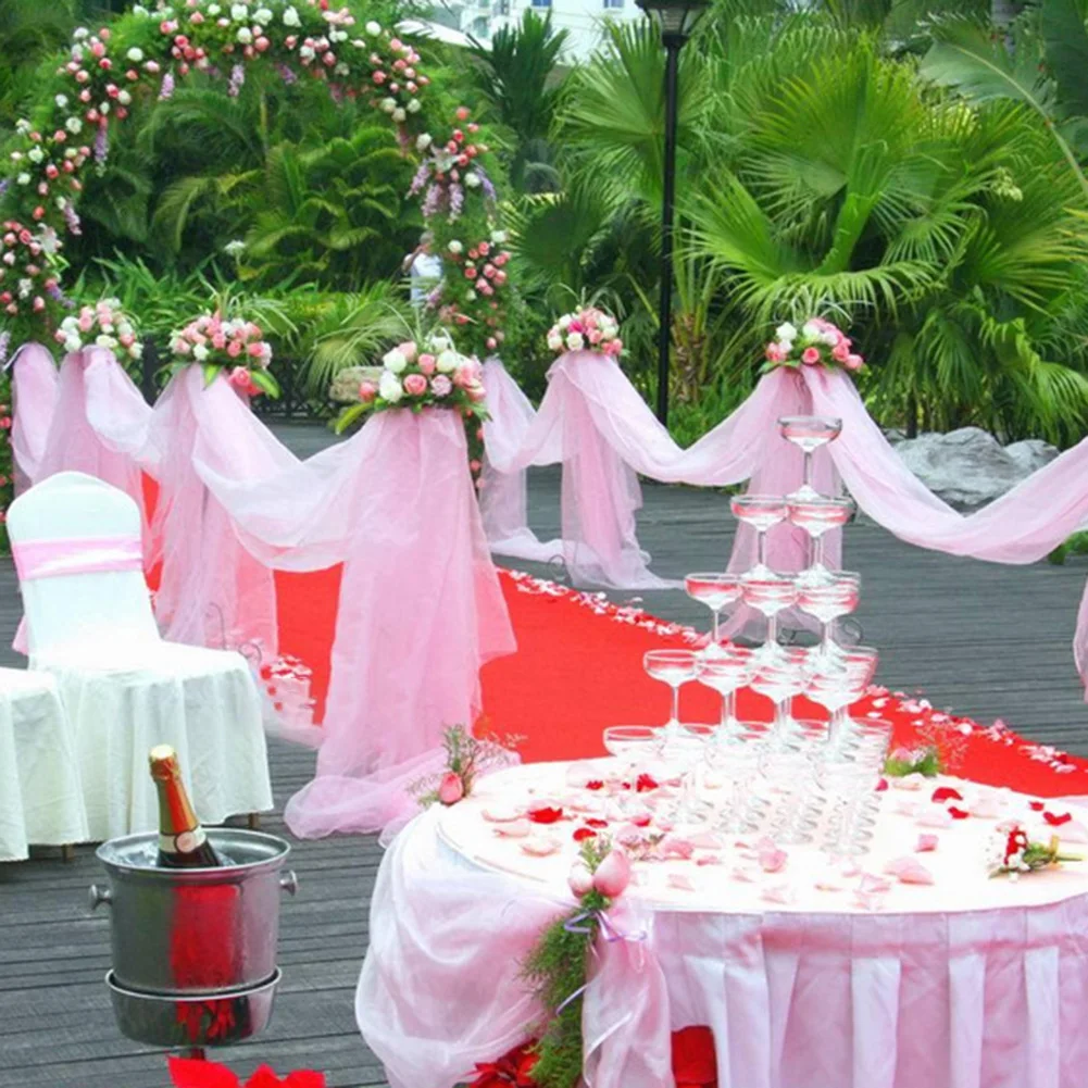 6 5 м прозрачный тюль рулон Марли Свадебная вечеринка для стула сделай сам шторы