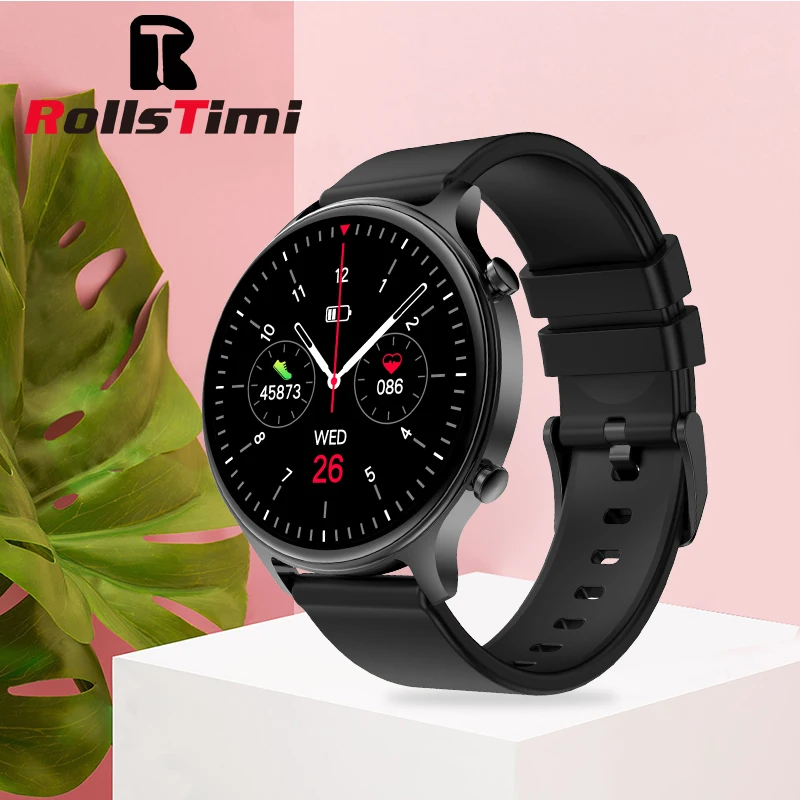 

Rollstimi 2021 Multifunctional Smart Watch IP67 Waterproof Sports Fitness Heart Rate Monitoring Clock Men's Lady Clock Wristband