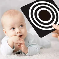 baby visual stimulation card montessori toys 0 36m black and white card activity flashcards baby early education learning card