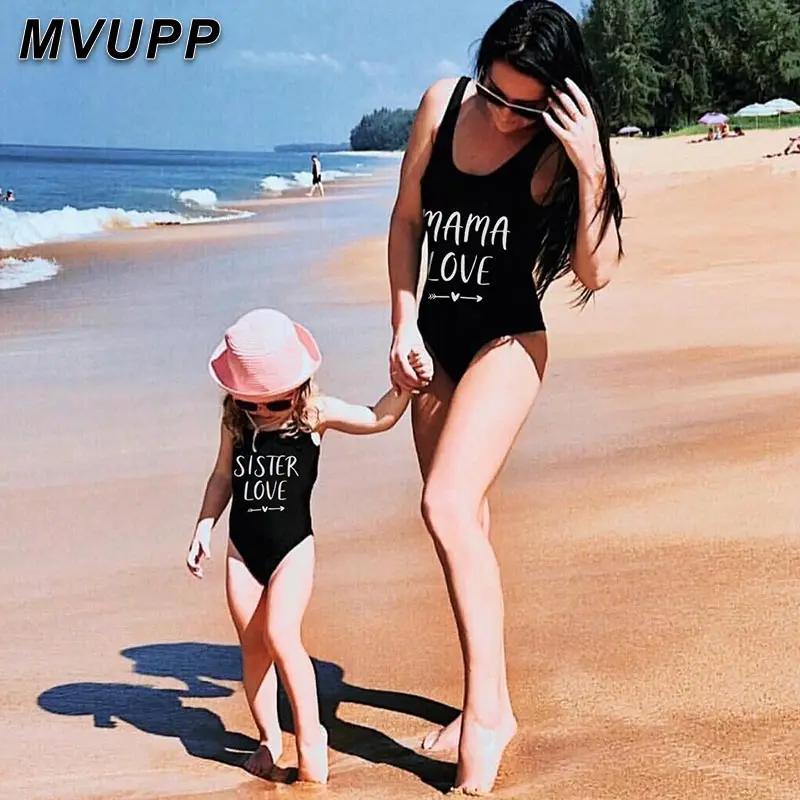 Для малышей и детей постарше летняя пляжная одежда модного образа swimset мама дочь