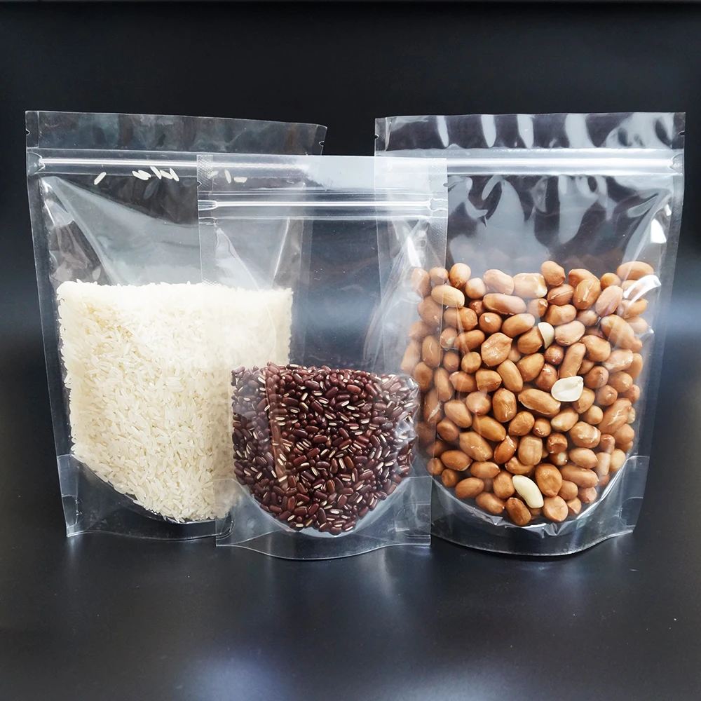 14*20 см 100 шт х стоьте вверх прозрачности ZipLock мешки прозрачные многоразовые лесной