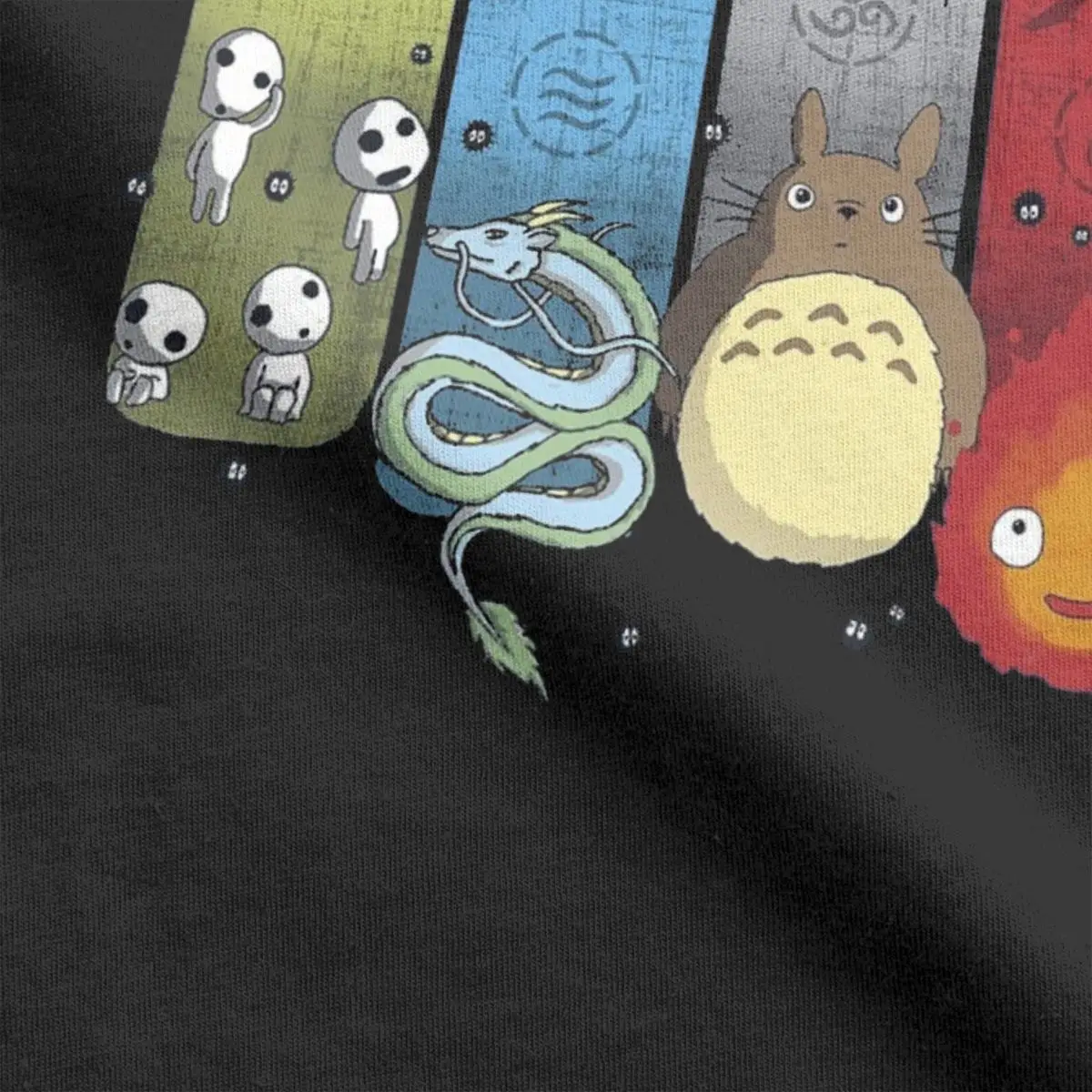 Studio Ghibli Унесенные призраками вой Мужская футболка аниме забавные футболки для