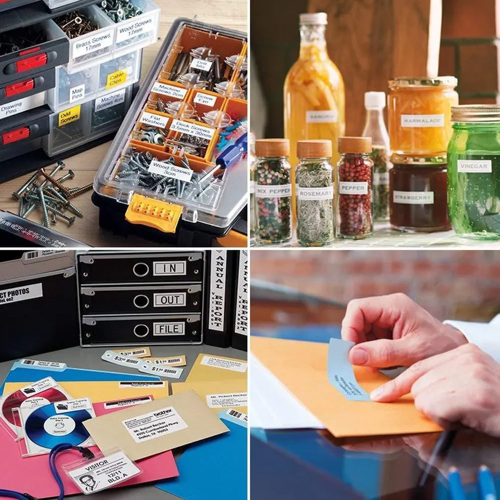 12 мм лента для маркировки совместима с Brother этикетка химически стойкая