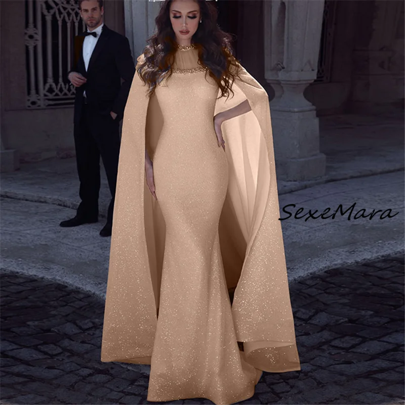 Женское Сетчатое платье-плащ элегантное вечернее облегающее Платье макси с