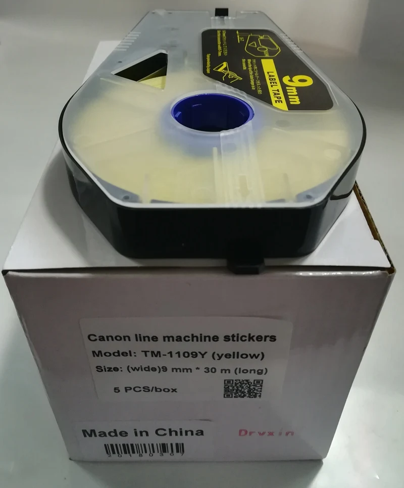 Label Cassette TM 1109Y(9mm+Yellow)For Ribbon Printer Cable ID mk2500 mk1500 mk2100 m 1pro IV mk2600 11|Самоклеящаяся Бумага| |