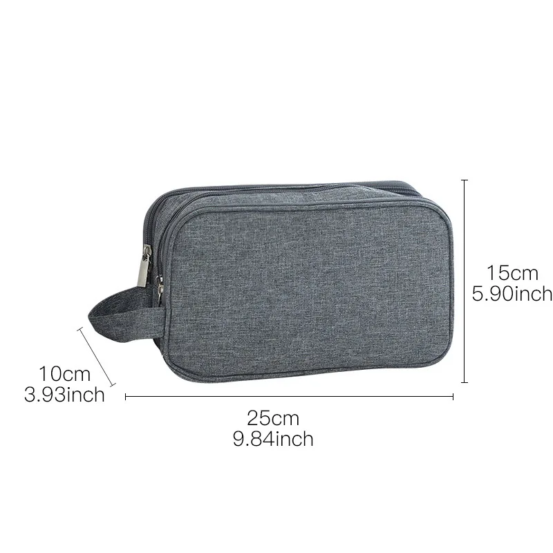 Travel Toiletry Storage Bag Dry Wet Separation Organizer with 3 Zipper Compartments Pockets Makeup Cosmetics Bags |