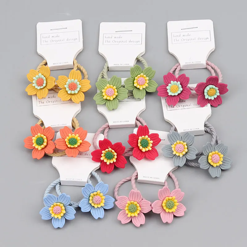 

8 color children's sweet lotus hair rope, band tie hair ring ,girl cute hair accessories, princess hair clip Elastic Hair Bands