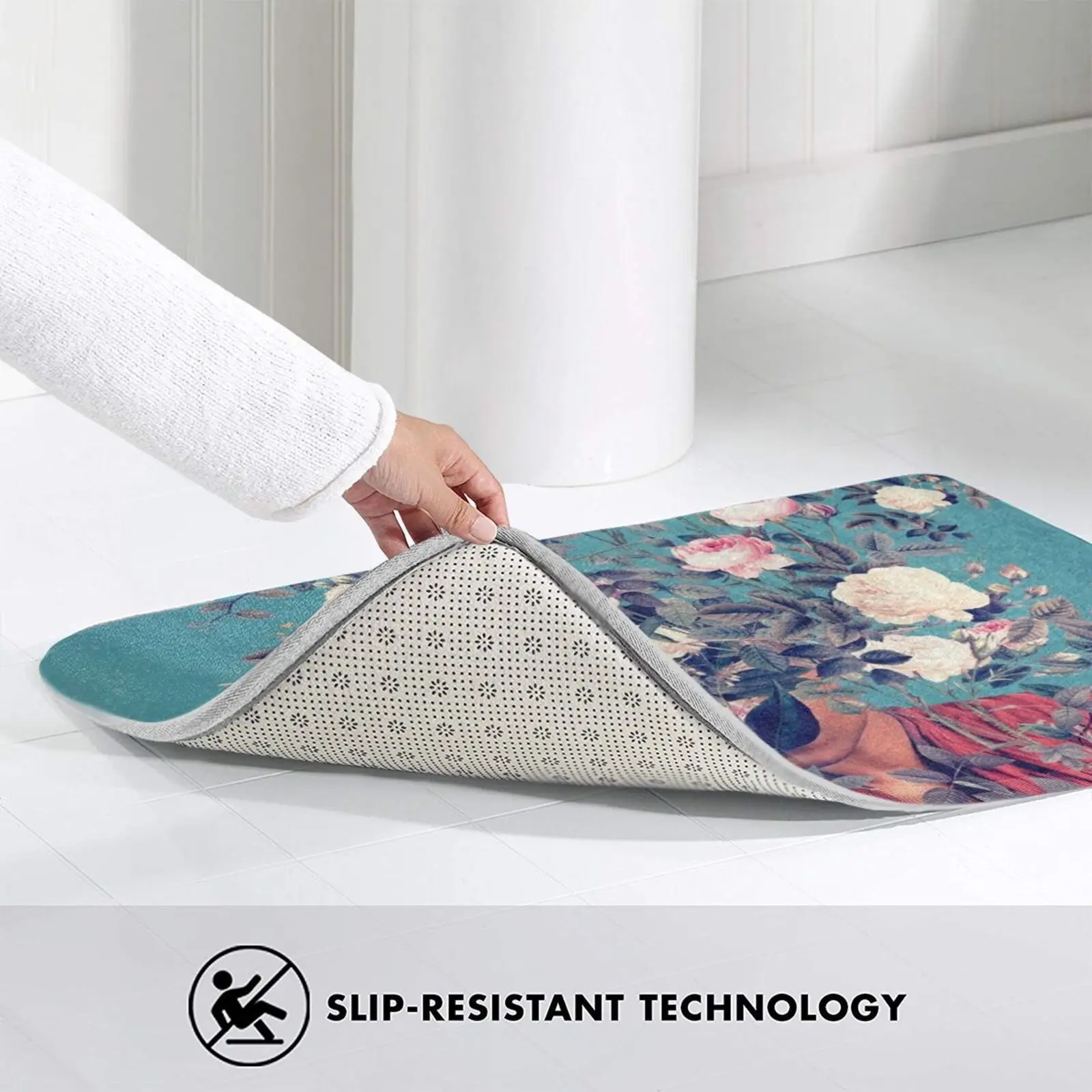 

The First Noon I Dreamt Of You Carpet Mat Rug Cushion Soft Frank Moth Vintage Retro Floral Collage Digital Collage