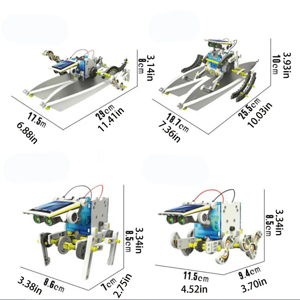 

3D Assembly Puzzle DIY Solar Box Building Craft Kits Robot Toy Figure for Kids Brain Teaser Educational for Girls Boys