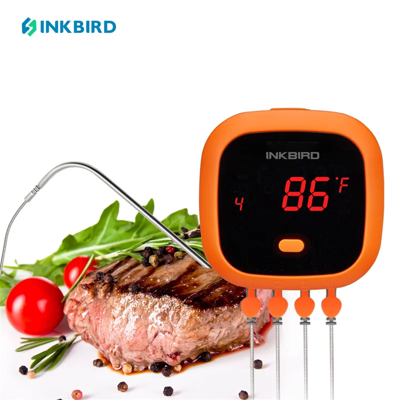 Inkbird Водонепроницаемый IBT 4XC Bluetooth барбекю цифровой термометр и подзарядкой через