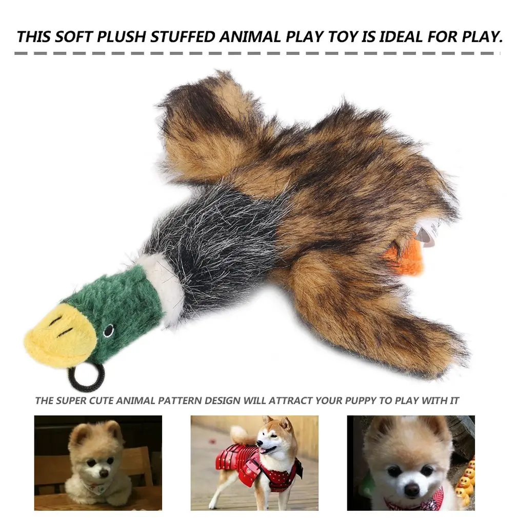 

Hot Newest Cute Cartoon Pet Dog Plush Honking Duck Puppy Pet Chew Squeaker Squeaky Funny Toy Puppy Stuffed Squeaking Toy
