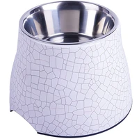 pet supplies dog colorful bowl tall bowl melamine stainless steel dog bowl high decal bowl for cervical spine protection