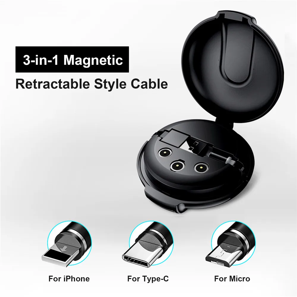 Многофункциональный магнитный кабель HOMTOM Type-C для передачи данных 1 м 3 в usb-кабель