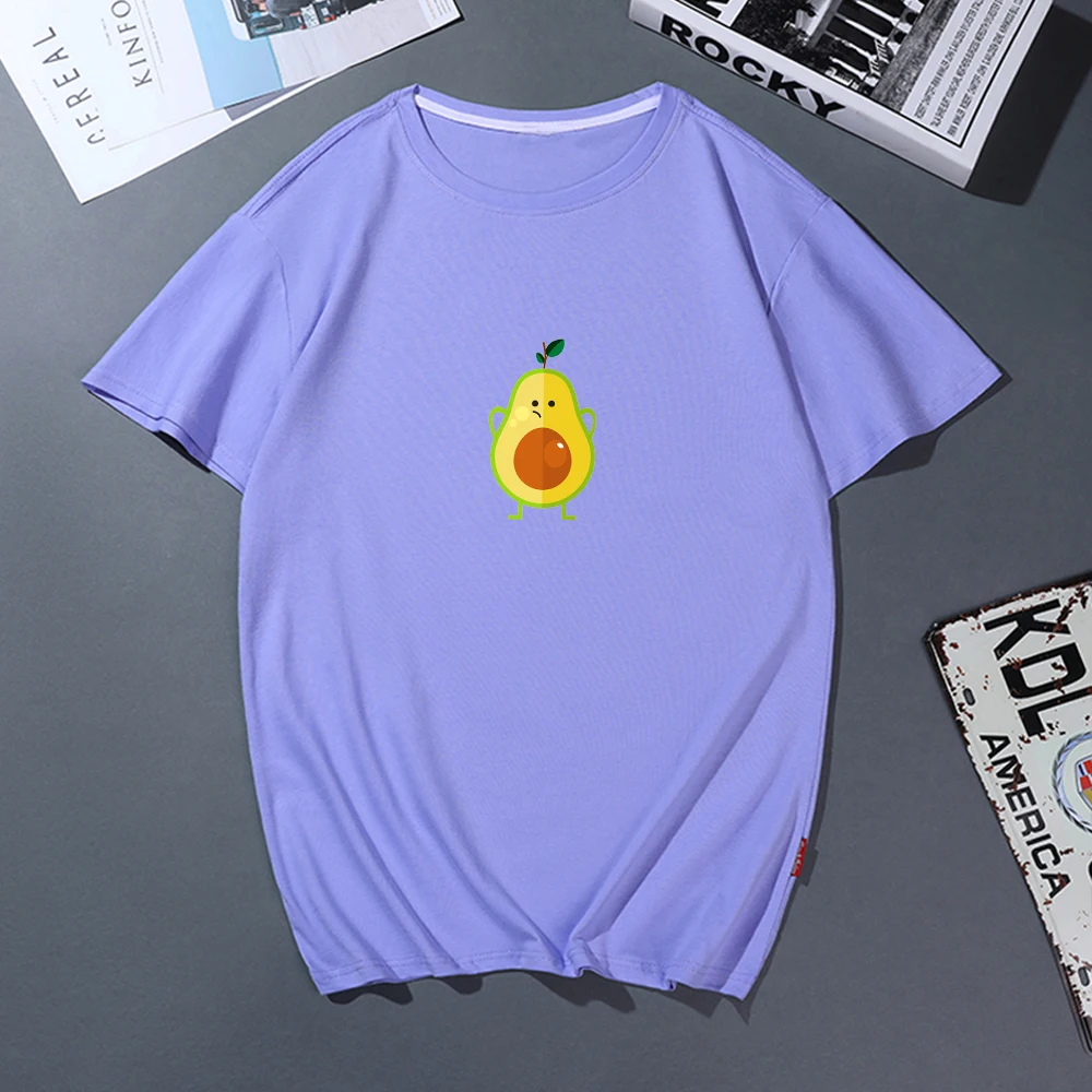 

Kawaii Cartoon Avocado T Shirt Women Harajuku Funny T Shirts for Girls Casual Crewneck Short Sleeve Tops Female Tee Summer