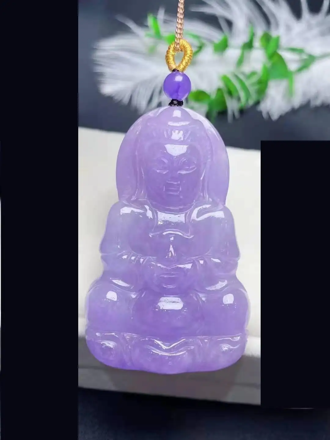 

Отправить сертификат подлинный натуральный нефрит Гуаньинь кулон мужчины женщины фиолетовый нефрит Нефритовый камень Гуань Инь Подвески ...