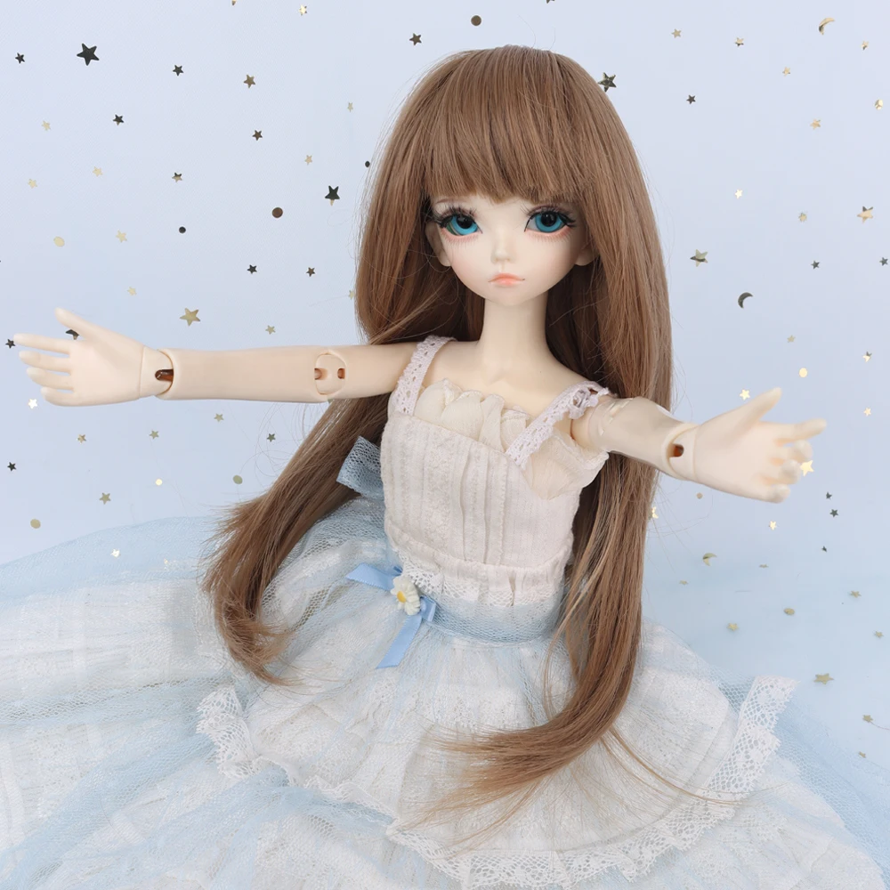 MUZIWIG 1/3 1/4 1/6 BJD кукла парик длинные синтетические вьющиеся волосы натуральный Цвет