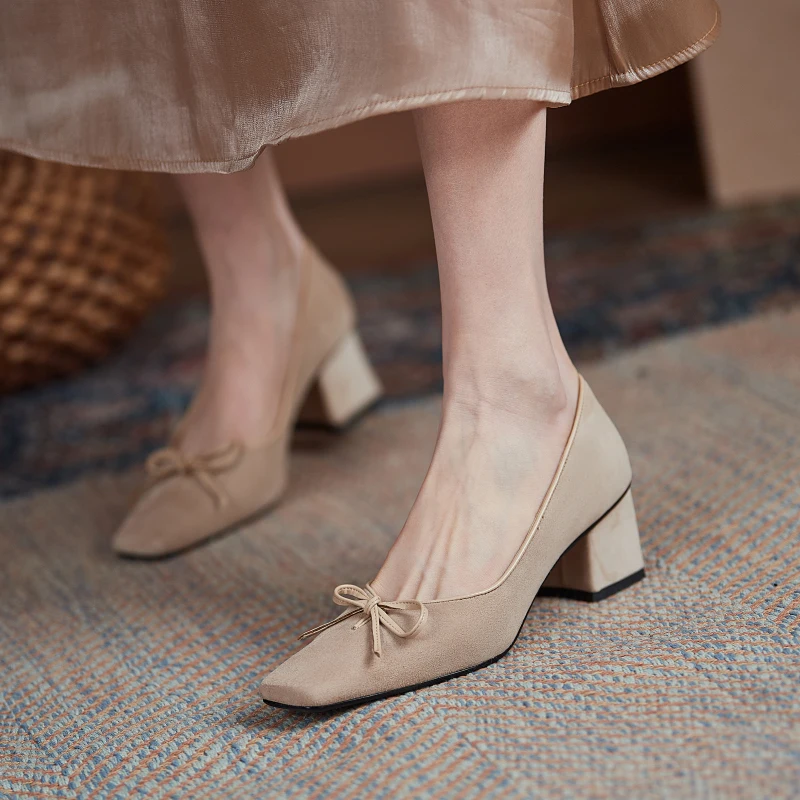 

MoonMeek 2021 New Arrival Women Pumps High Quality Sheepskin Party Shoes Summer Shallow Simple Ladies High Heels Shoes