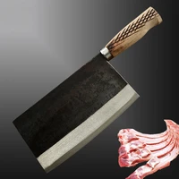 handmade forged butcher knife professional high carbon steel chinese knife meat cleaver kitchen knives