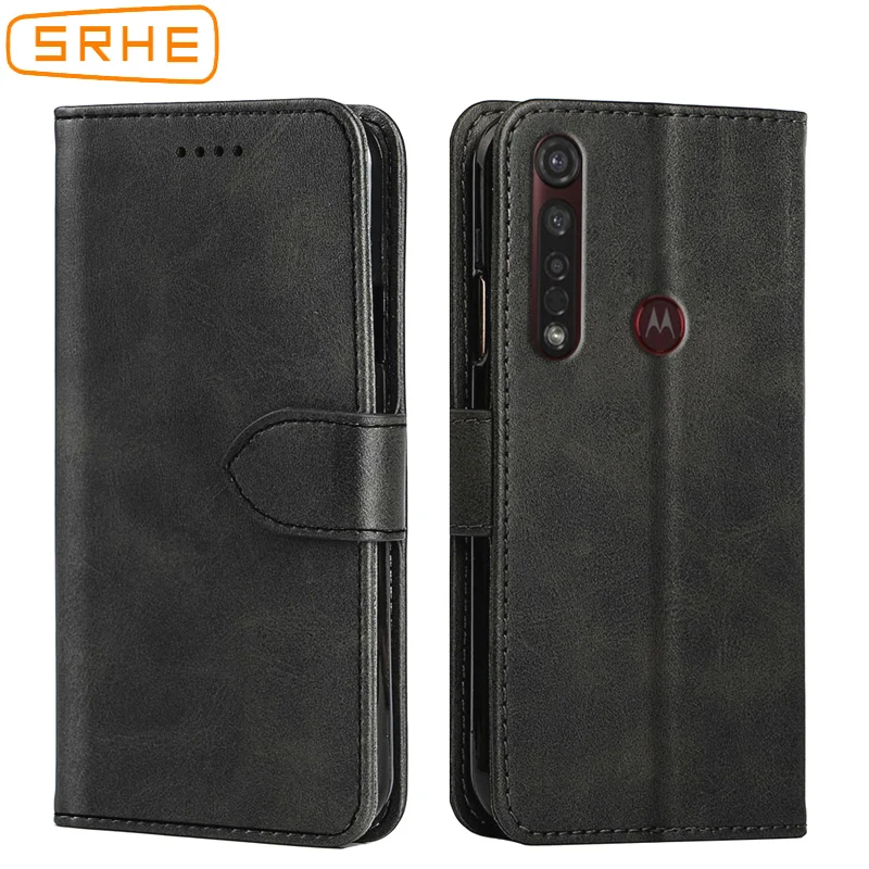 Чехол SRHE для Motorola Moto G8 Plus кожаный флип чехол мягкий силиконовый Магнитный кошелек