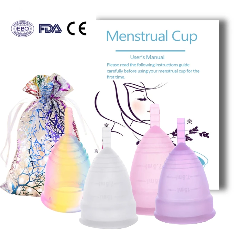 

5PC Feminine Hygiene Lady Cup Menstrual Cup Silicone Mestruale Coupe Menstruelle Moon Period Cup Copa Menstrual Cup Sterilizer