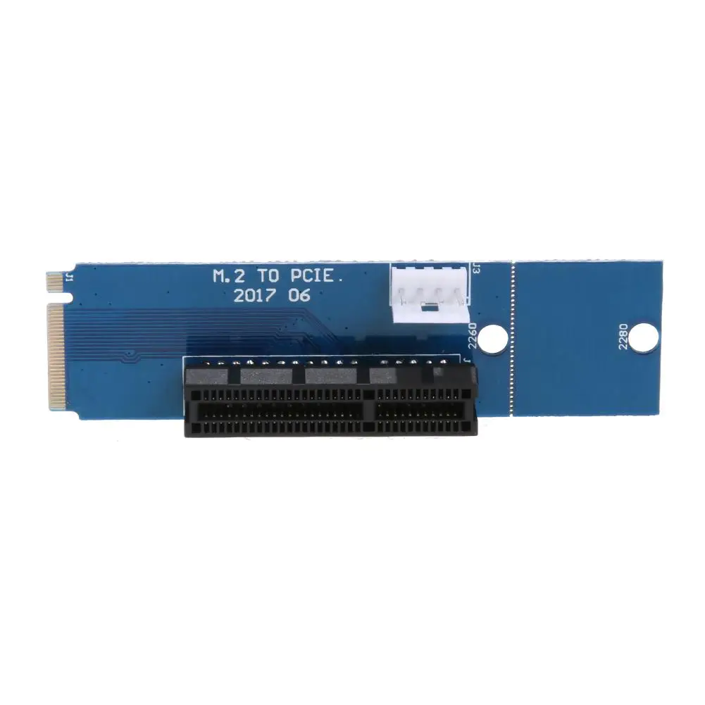 

Удлинительная карта PCI-E M.2 NGFF SSD на PCI-E 4X, адаптер с кабелем питания для майнинга BTC, синий, 1 шт.