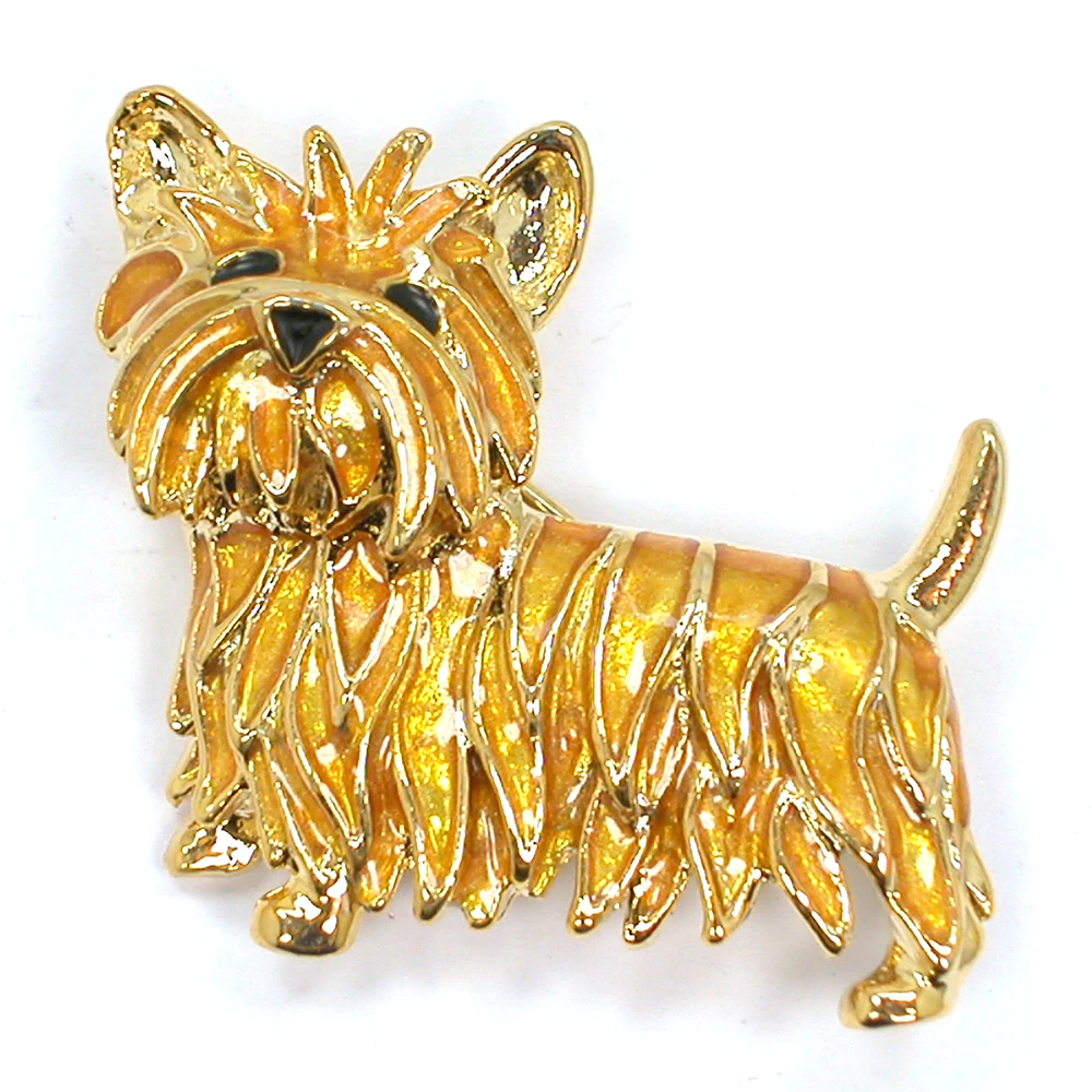 60 шт./партия броши с эмалью в виде пуделя