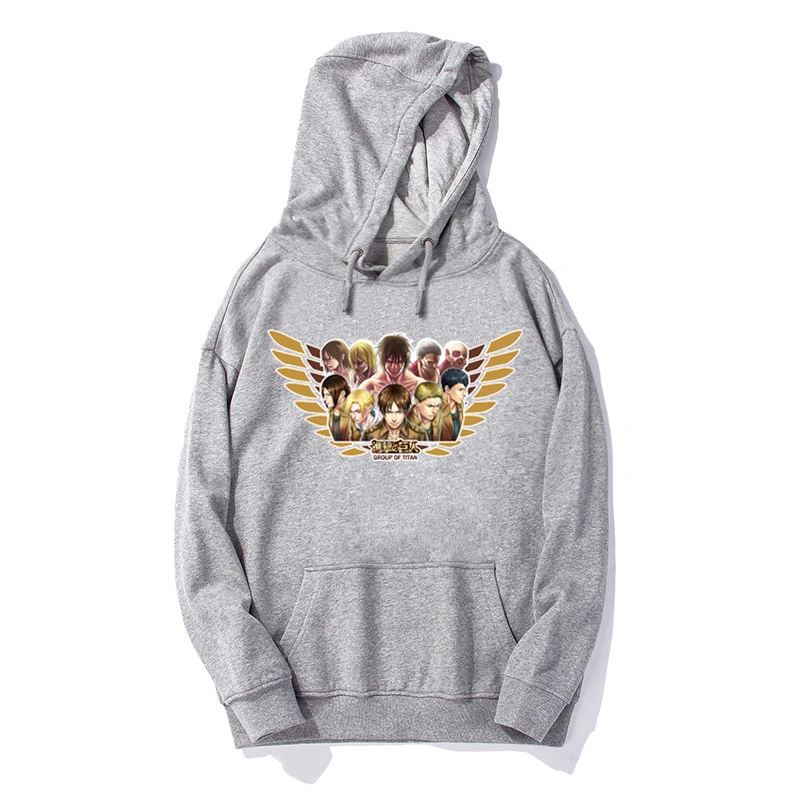 Толстовки с принтом атака на Титанов хлопковые флисовые пуловеры унисекс