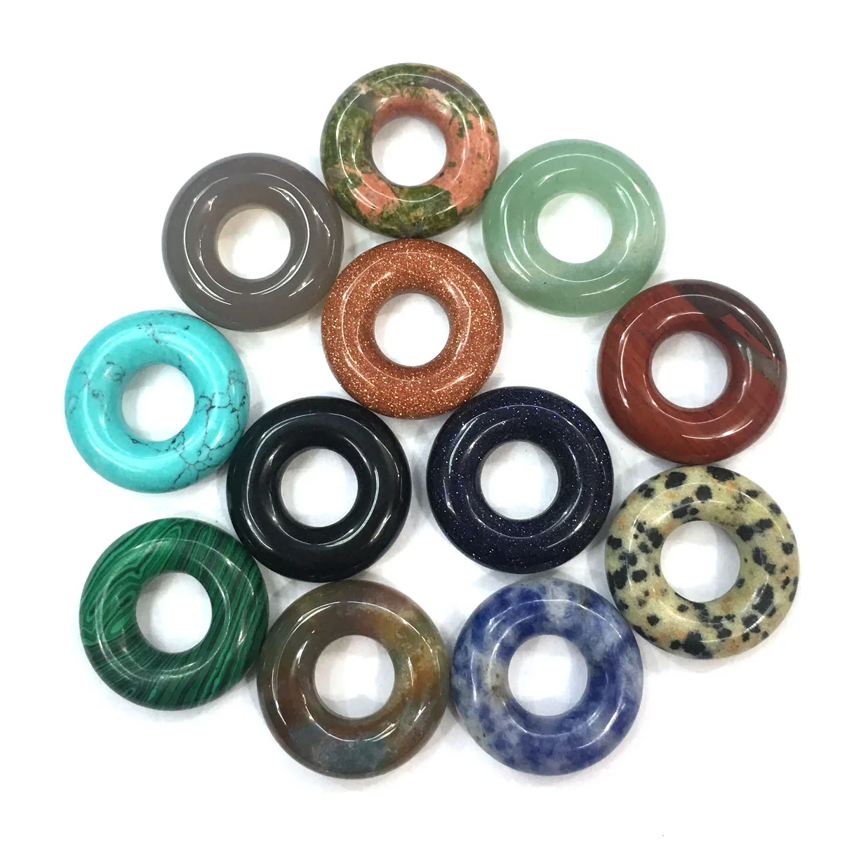 Кольцеобразный камни тигровый глаз подвесной рейки лечебный натуральный камень