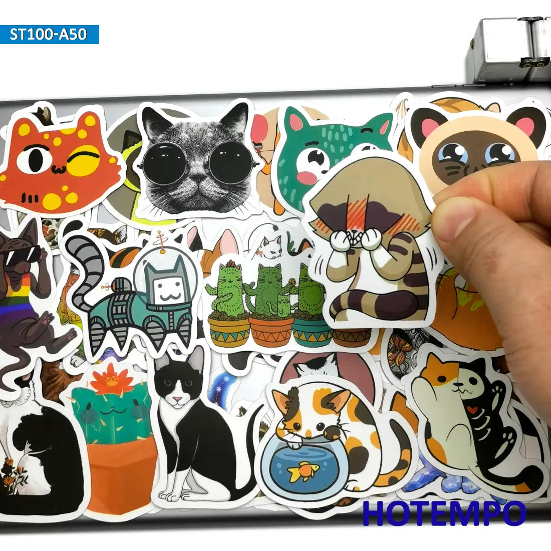 50 шт. милые кошки Китти киска домашние животные Мультяшные Веселые наклейки s Pack