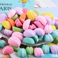 10 pcs resin semicircle macarons food slime clay charm filling accessories kids toys personality handmade diy accessories