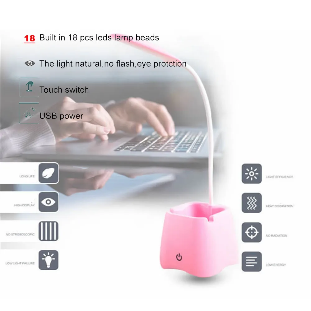 Портативный светодиодный сенсорный выключатель с 3 режимами USB Перезаряжаемый